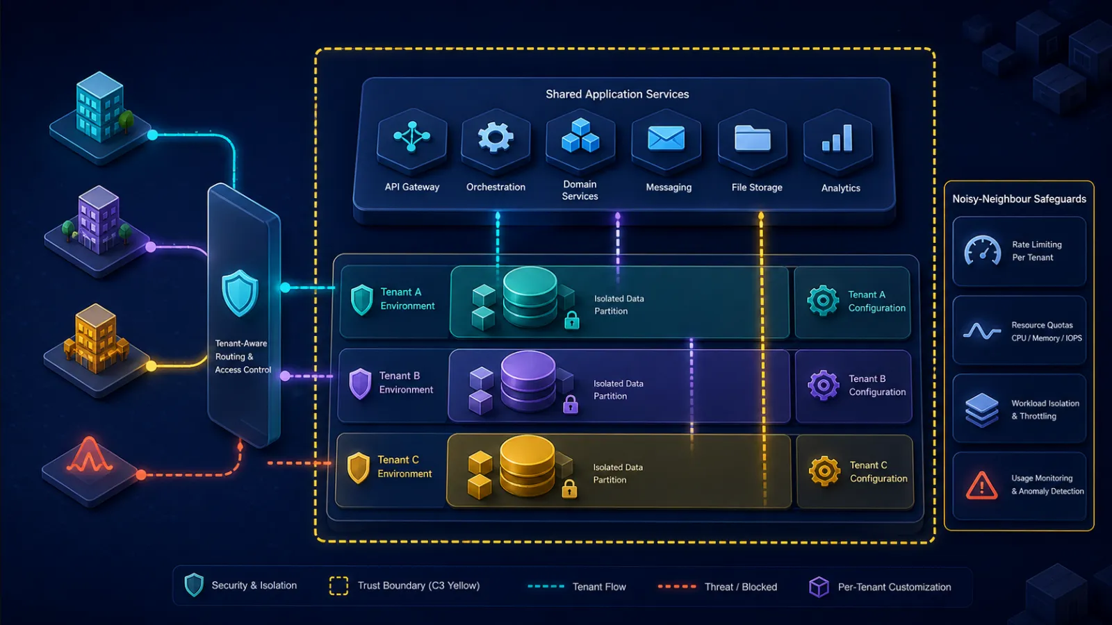 Multi-tenant SaaS isolation models