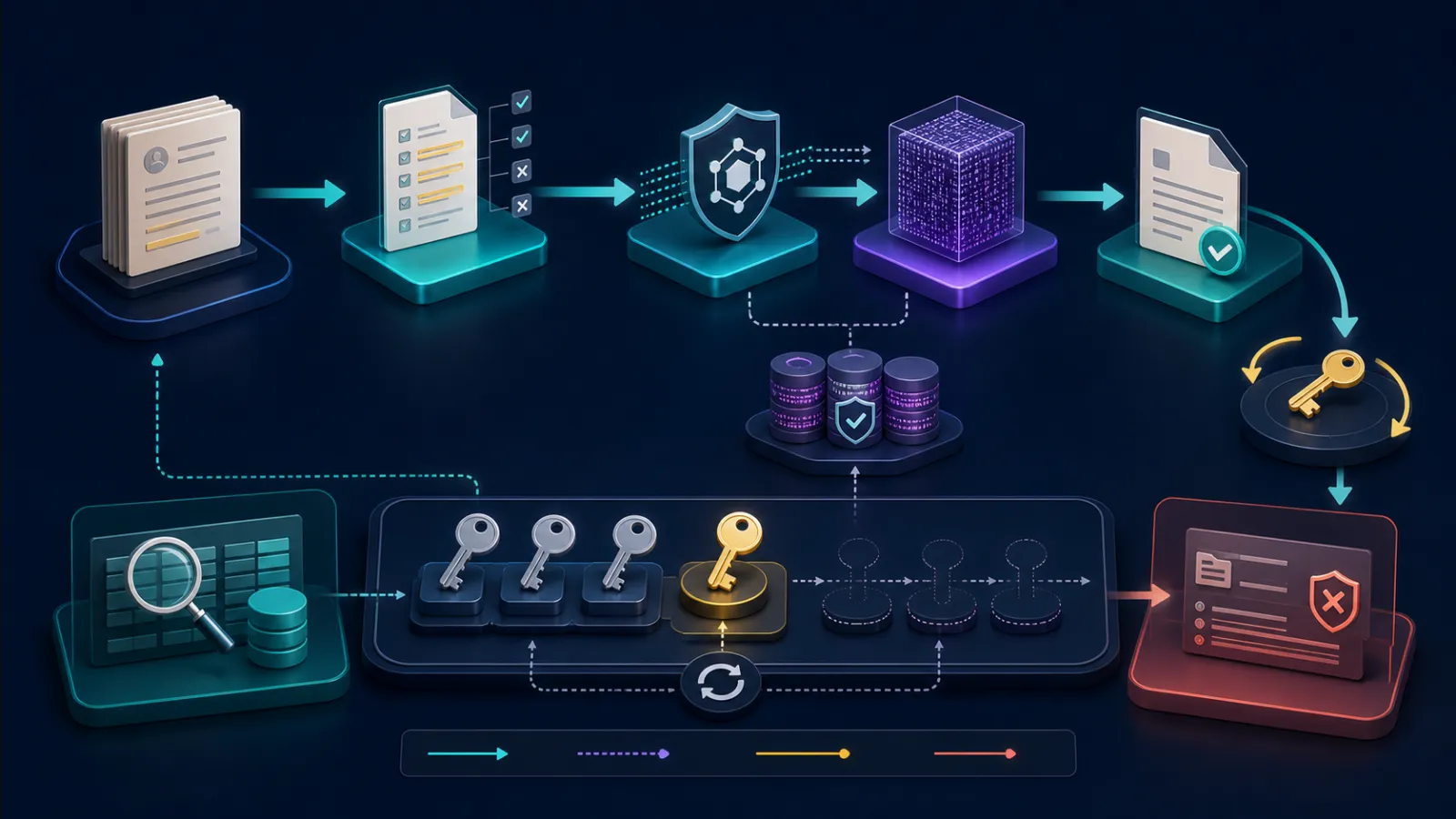 Sensitive records protected by layered encryption