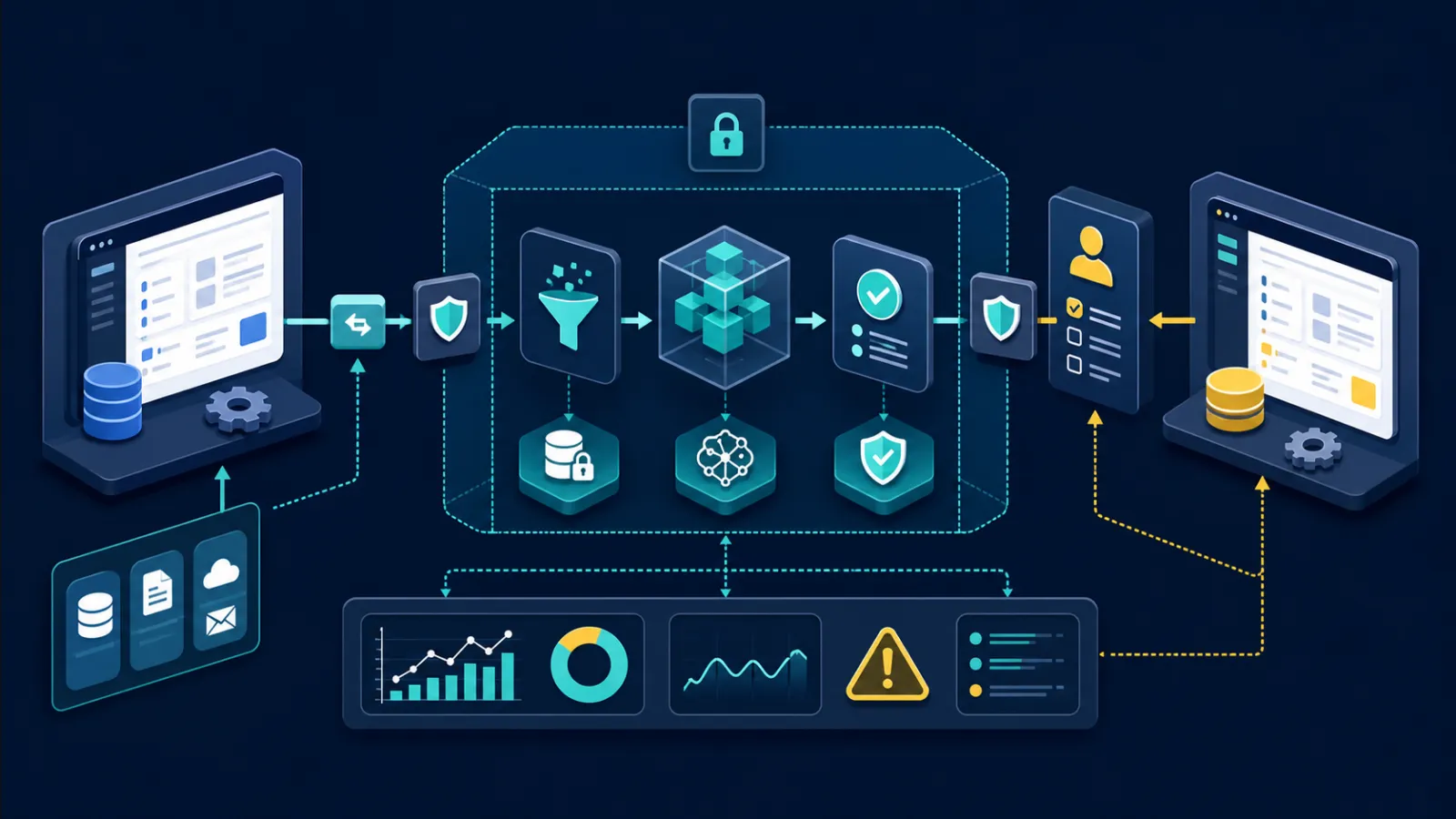 Safe AI integration architecture with controlled access to business systems