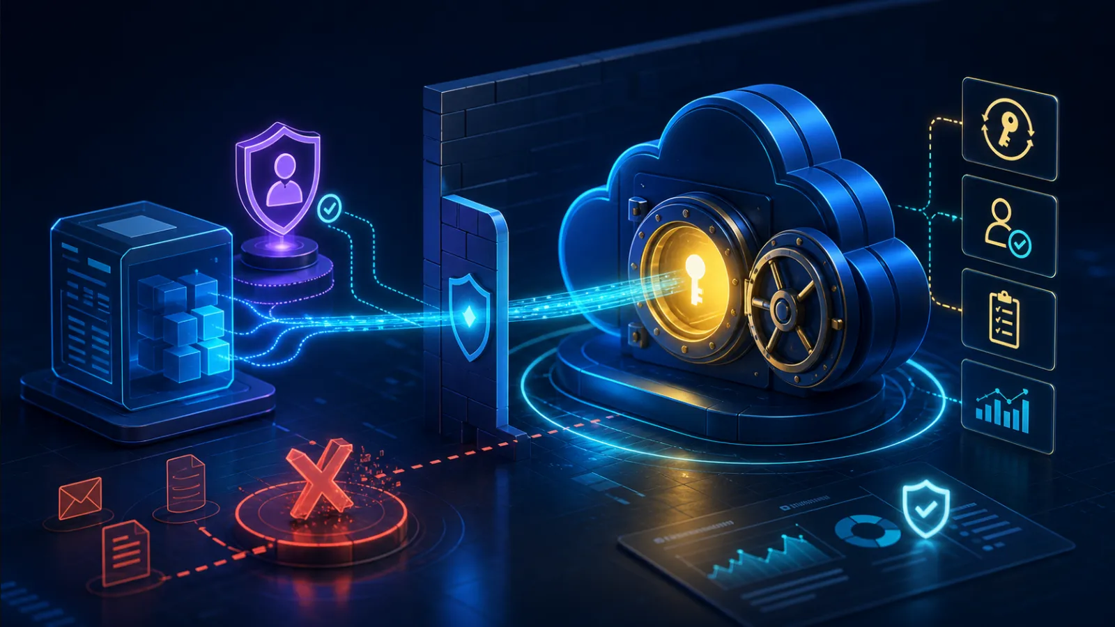Managed identity and Key Vault flow